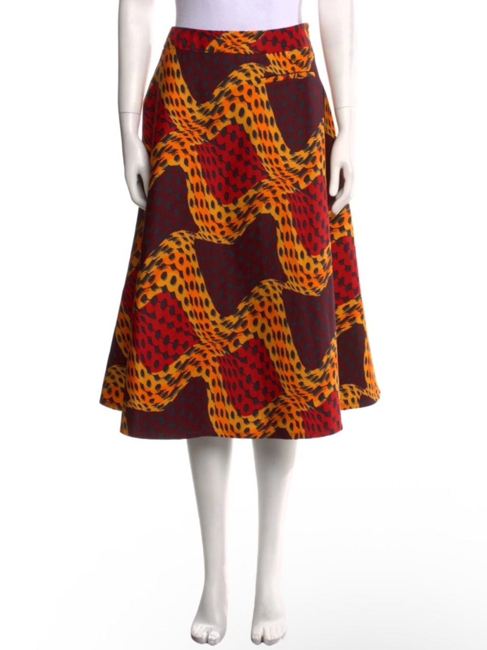 Stella Jean Rachele Printed Midi Circle Skirt